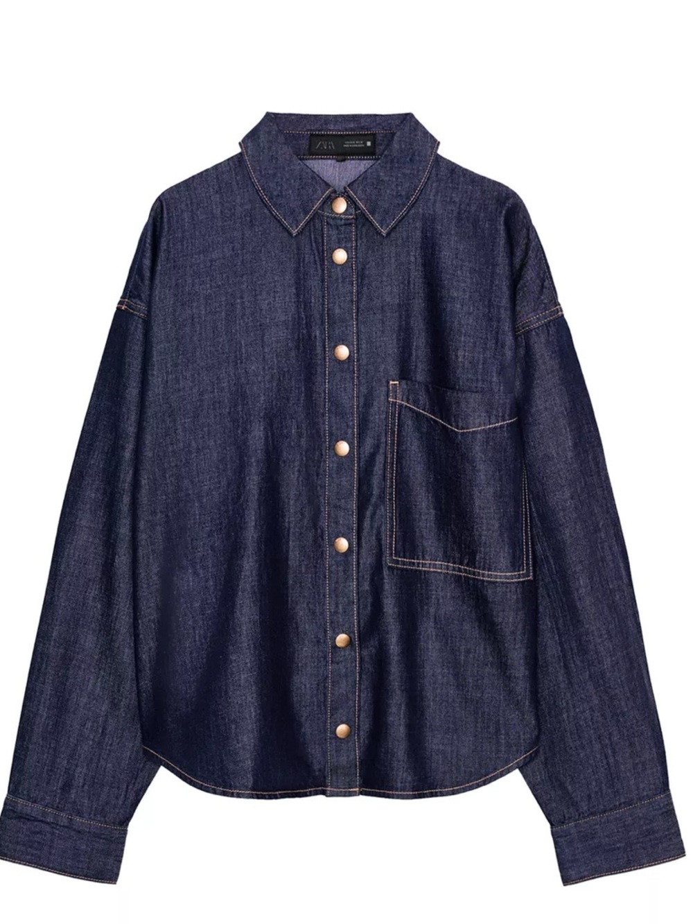 Z1975 Zara oversized denim shirt M